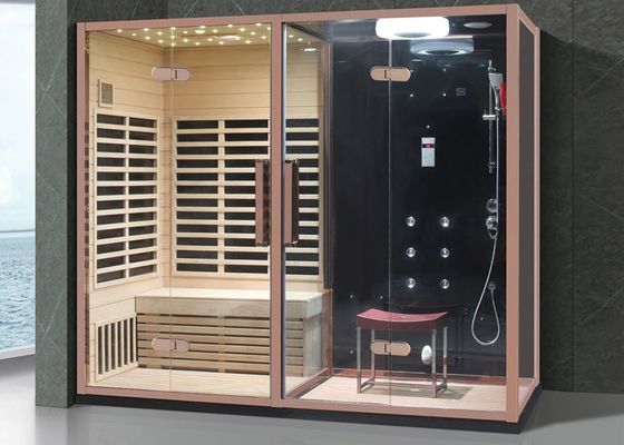 Température réglable du sauna à vapeur avec douche de tête