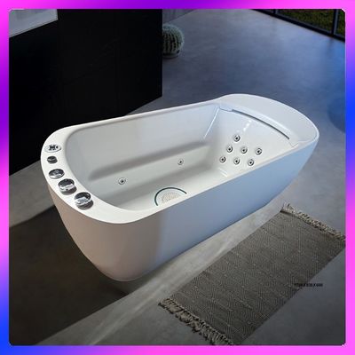 une seule baignoire en solo de 1700 mm L-8401 avec cascade à large cou LED