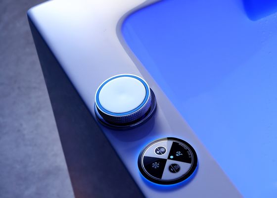 Une baignoire de massage en acrylique avec support lombaire