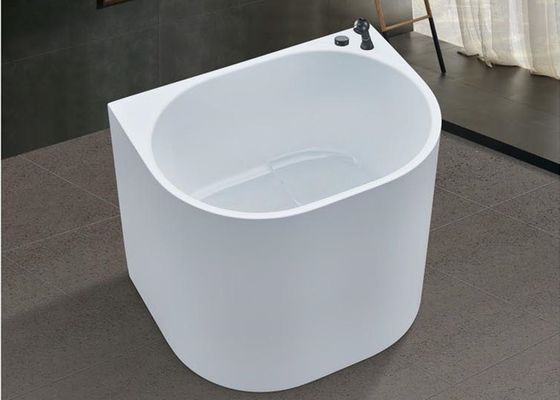 Mini- baignoire blanche de 800 mm avec bord mince pour salle de bain étroite