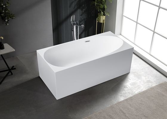 Conception rectangulaire de 1700 mm Ladodo baignoire acrylique debout Couleur inchangée en 10 ans