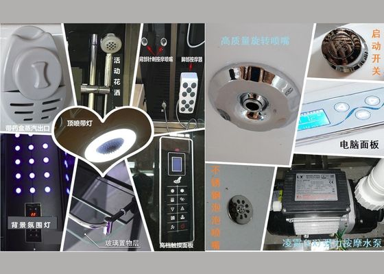 1700mm Ladodo facile à installer maison salle de vapeur avec baignoire de massage
